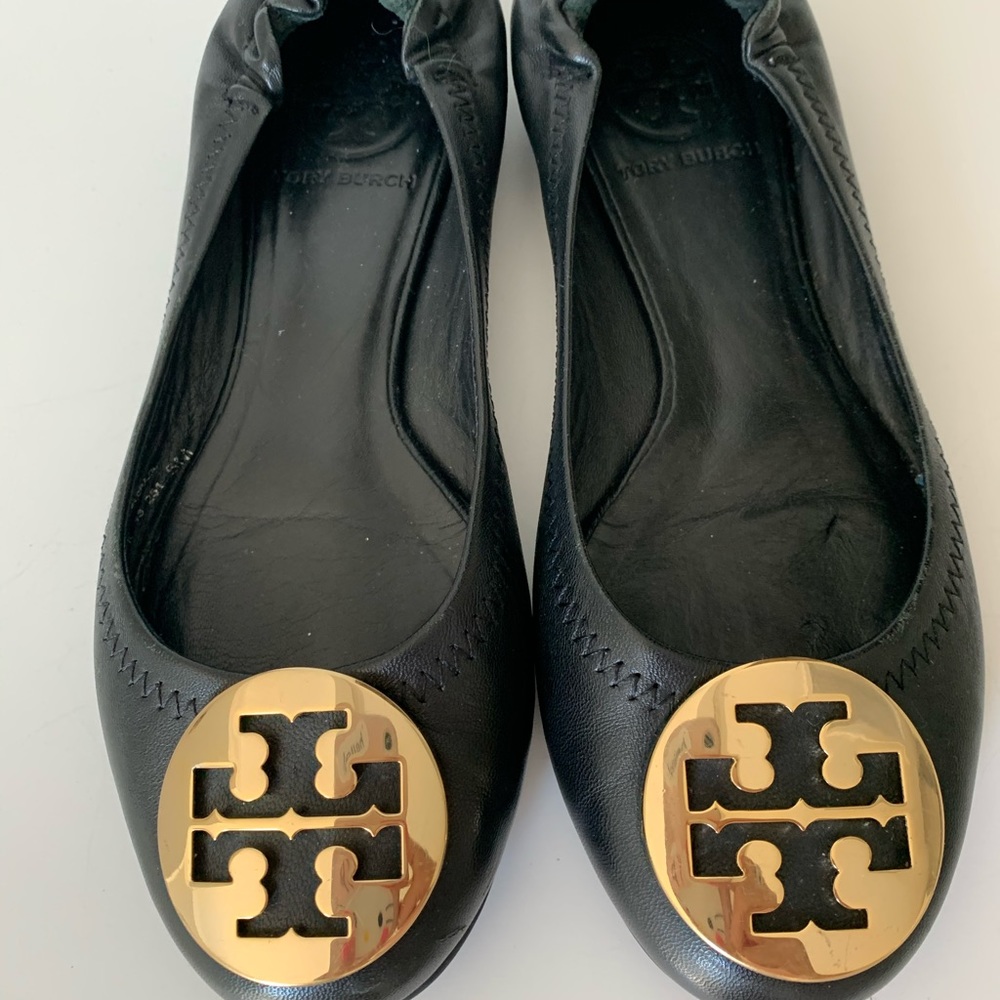 ❌SOLD❌ Tory Burch Minnie Travel Leather Ballet Flats